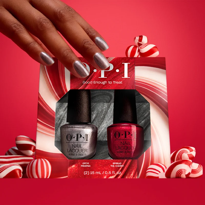 OPI Nail Lacquer Holiday Good Enough To Treat 2x15ml - Duo Pack