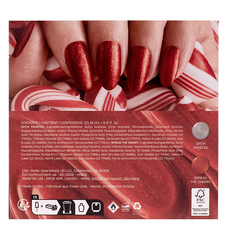 OPI Nail Lacquer Holiday Good Enough To Treat 2x15ml - Duo Pack