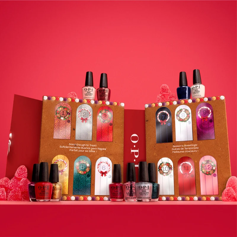 OPI Nail Lacquer Holiday 25 Good Enough To Treat 12x3.75ml - mini calendario dell'avvento
