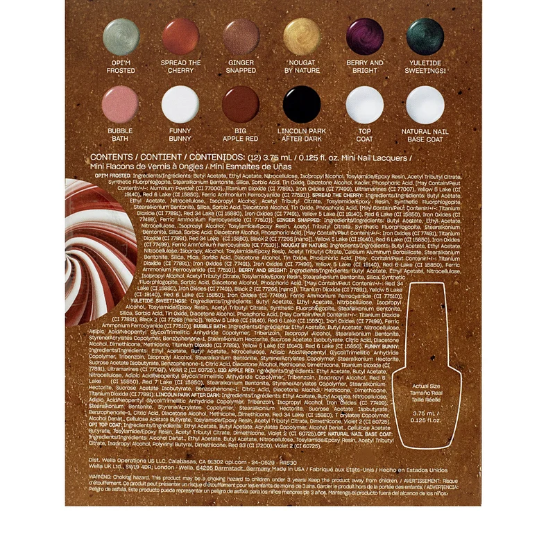 OPI Nail Lacquer Holiday 25 Good Enough To Treat 12x3.75ml - mini calendario dell'avvento