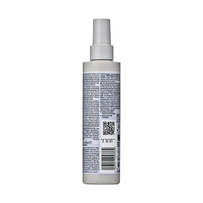 Indola Volume & Blow-dry Spray volumizzante capelli fini 200ml