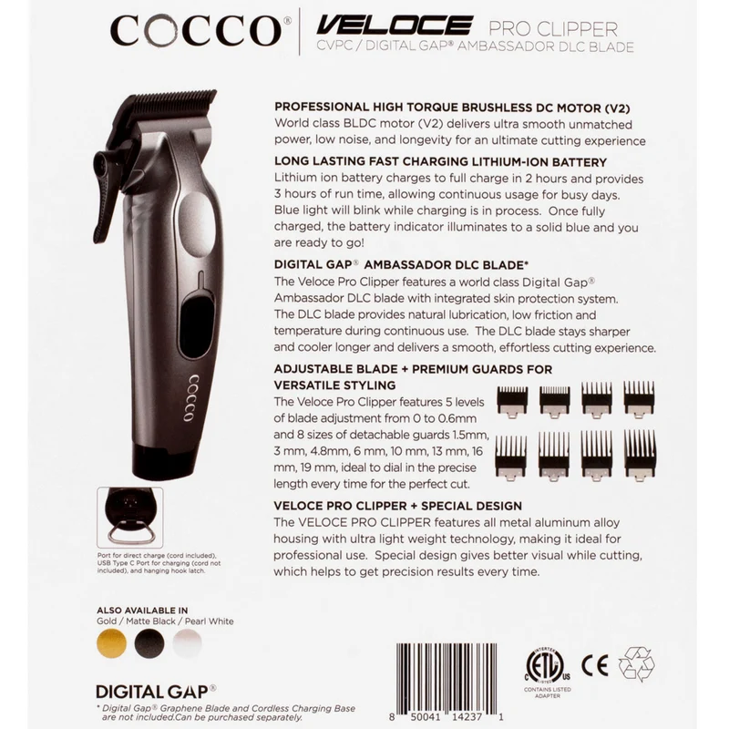 Cocco Veloce Pro Clipper Grey - tagliacapelli