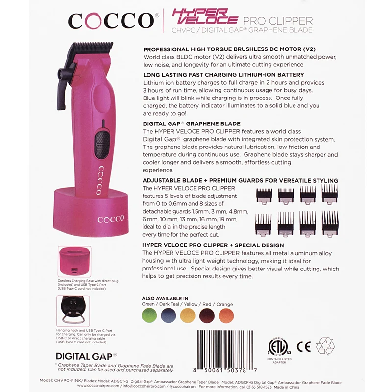 Cocco Hyperveloce Pro Clipper Pink - tagliacapelli