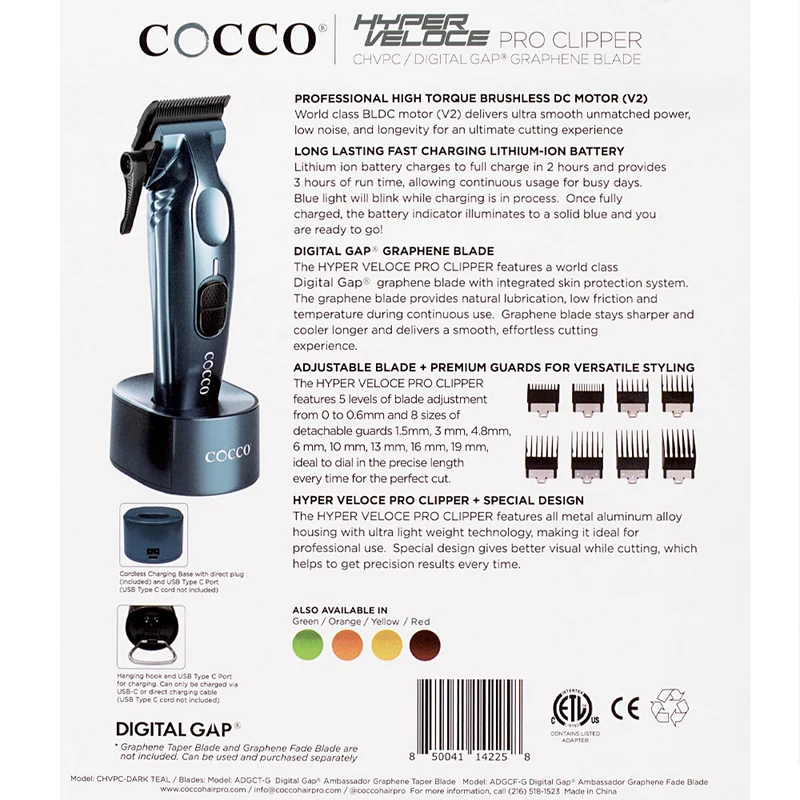 Cocco Hyperveloce Pro Clipper Dark Teal - tagliacapelli