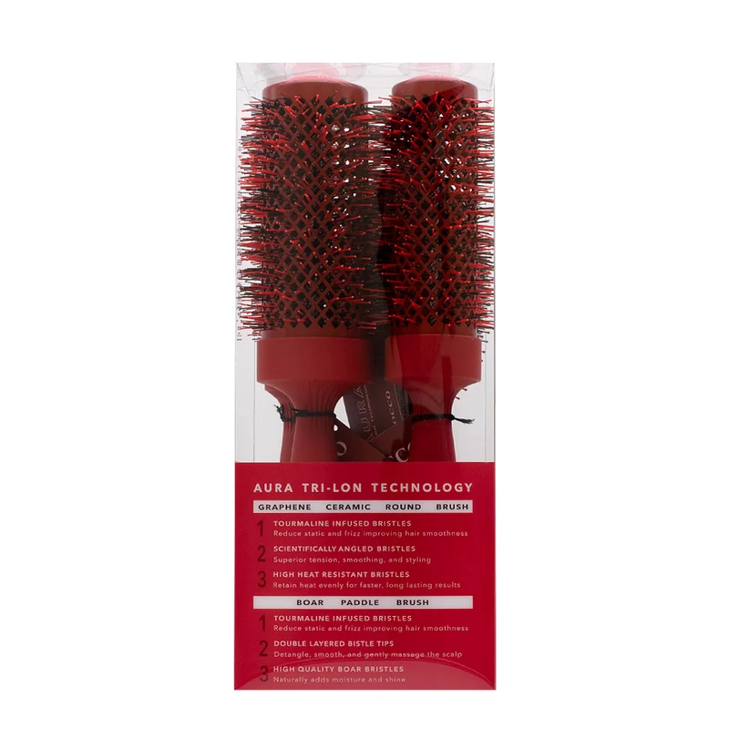 Cocco Aura Brush Set Red 4pz - set di spazzole
