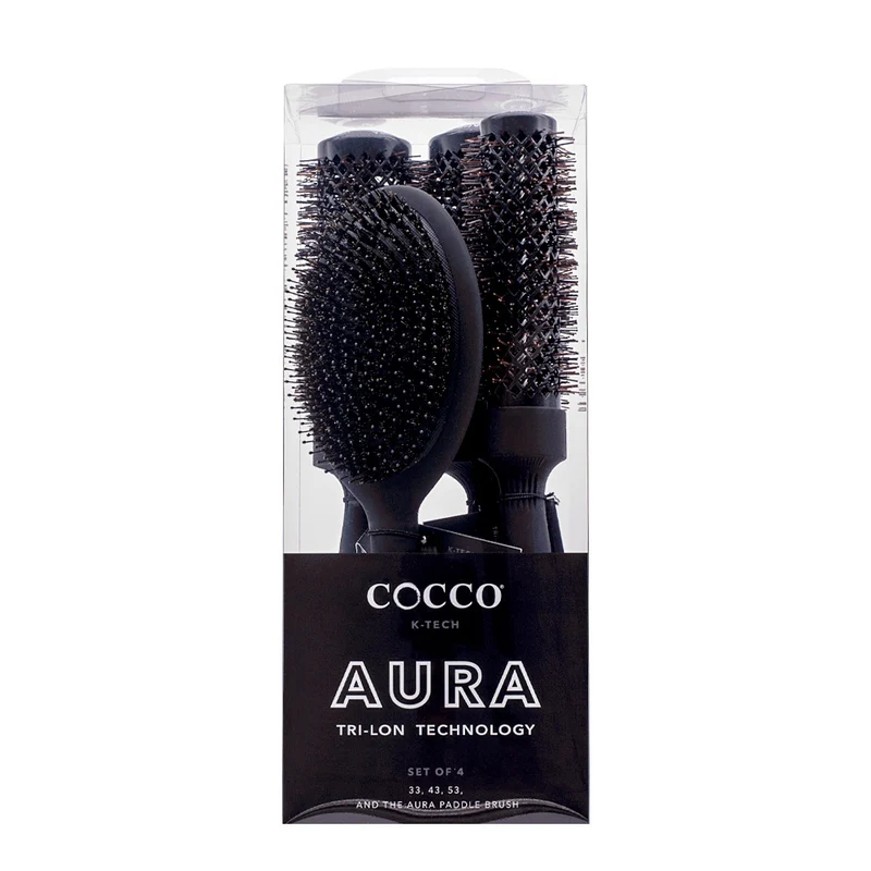 Cocco Aura Brush Set Black 4pz - set di spazzole