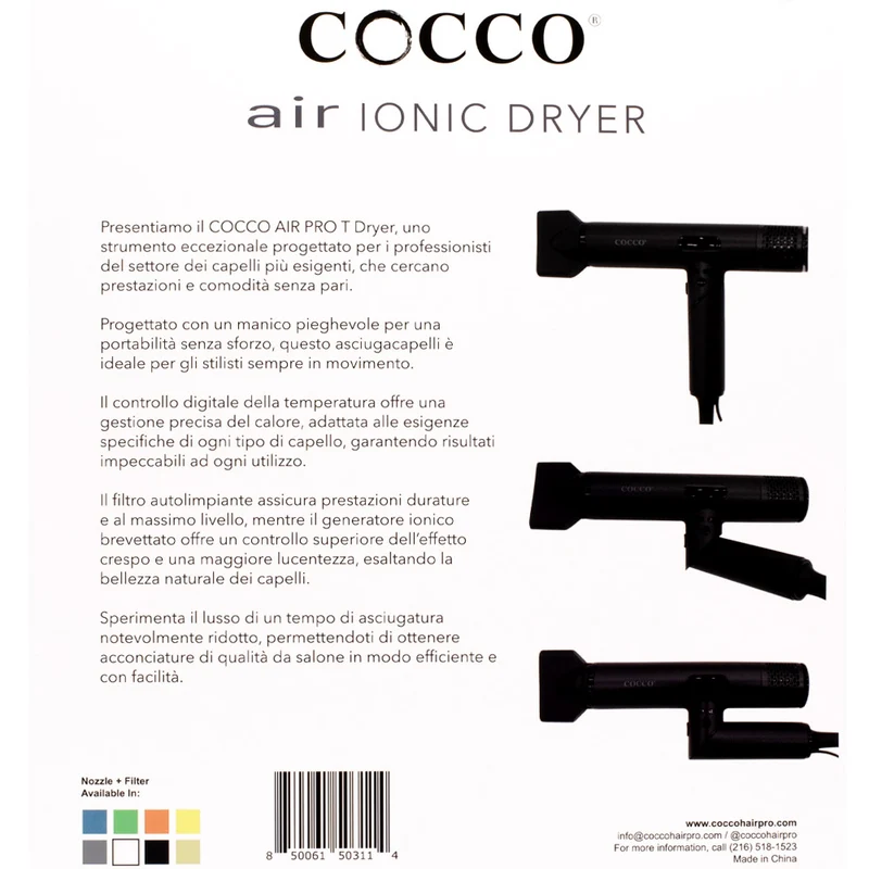 Cocco Air Dryer Black - asciugacapelli