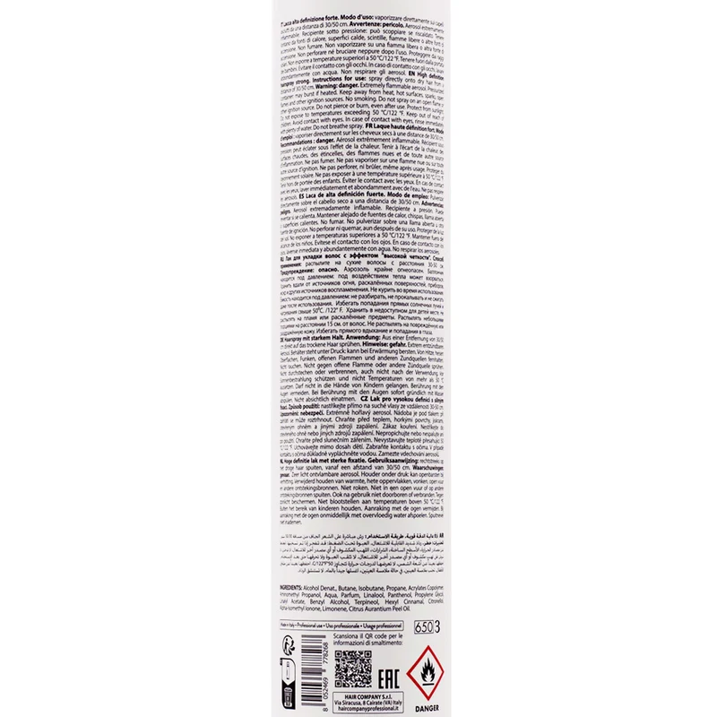 Hair Company Inimitable Style High Definition Eco-Hairspray Strong 500ml – lacca a tenuta forte