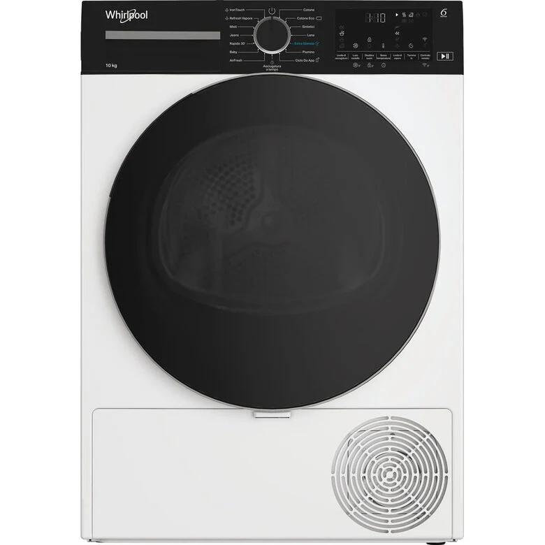 Whirlpool C WD 104M WBS IT, Asciuhatrice 10kg, classe C, colore White, Display digitale XL, Wi-Fi, IronTouch