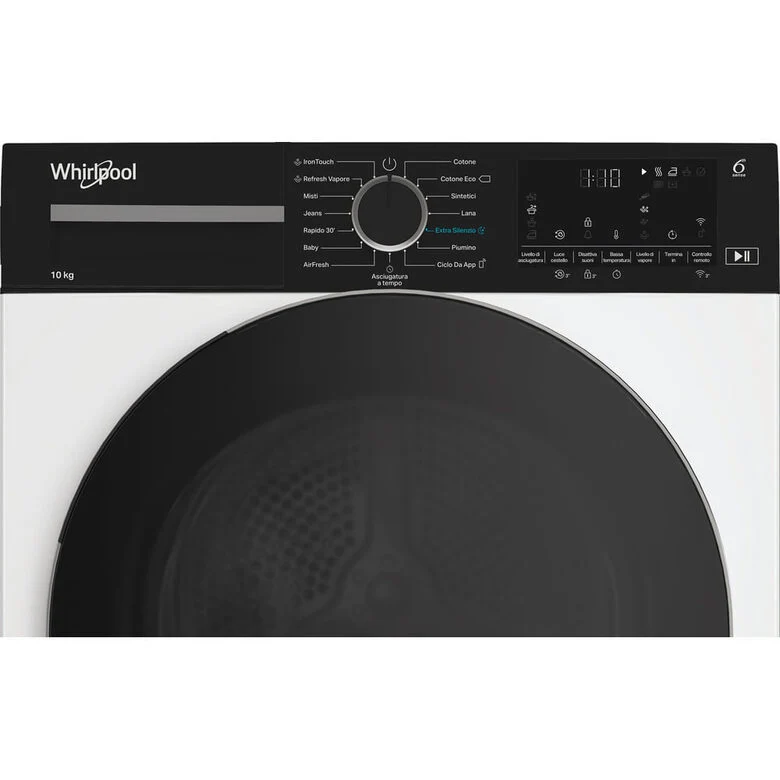 Whirlpool C WD 104M WBS IT, Asciuhatrice 10kg, classe C, colore White, Display digitale XL, Wi-Fi, IronTouch