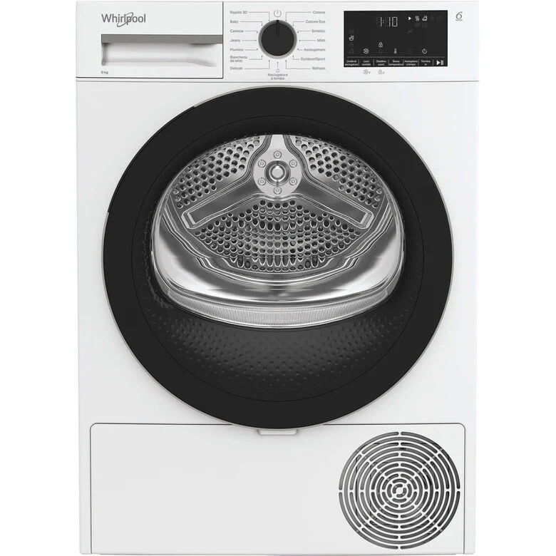 Whirlpool C WD 83M WBS IT, Capacità 8kg, classe D, colore White, Display digitale XL