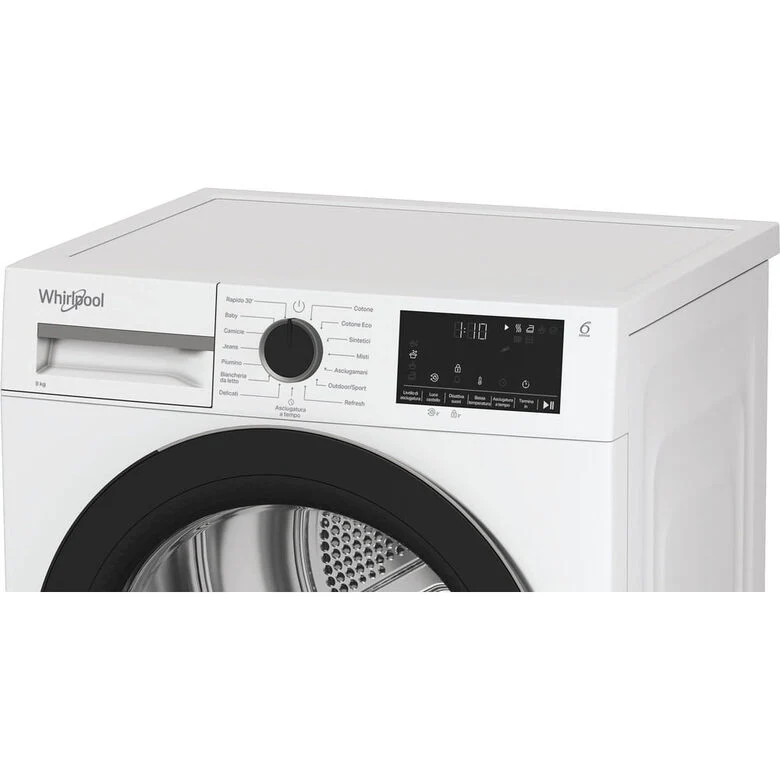 Whirlpool C WD 83M WBS IT, Capacità 8kg, classe D, colore White, Display digitale XL