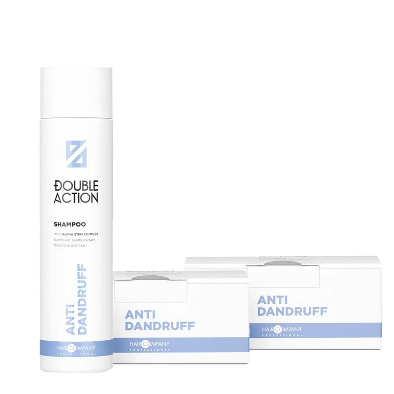 Hair Compay Double Action Anti Dandruff Shampoo 250ml Anti Dandruff Lotion 10x10ml 2 pack