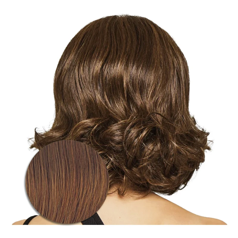 Hairdo Bombshell Bob Parrucca Castano Medio Rubino - parrucca taglio medio