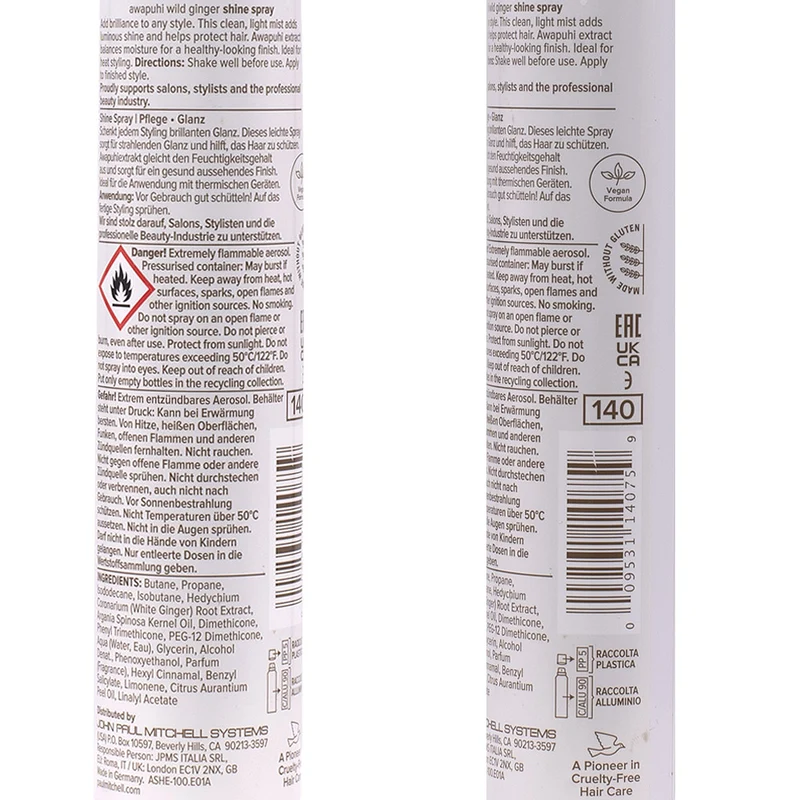 Paul Mitchell Awapuhi Wild Ginger Styling Shine Spray 100ml - spray illuminante