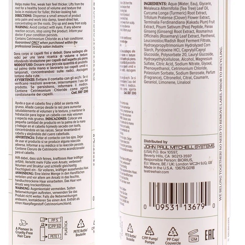 Paul Mitchell Tea Tree Scalp Care Regeniplex Root Lift Foam 200ml - schiuma volumizzante e texturizzante