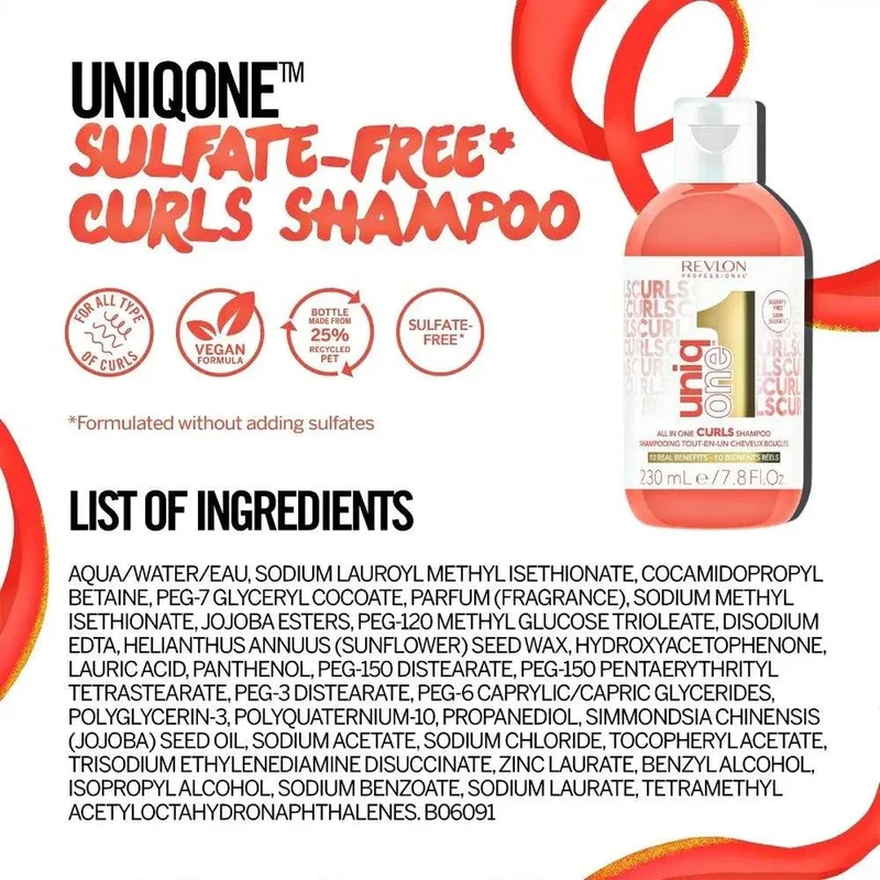 Revlon Professional Uniq One Curls Shampoo capelli ricci 230ml