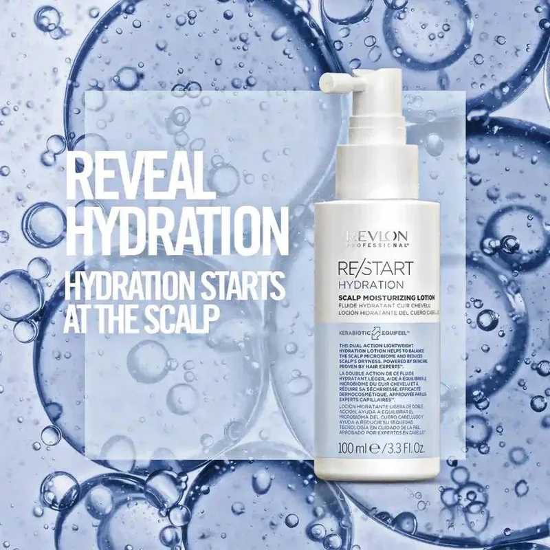 Hydration Scalp Moisturizing Lotion Revlon Restart cuoio capelluto 100ml
