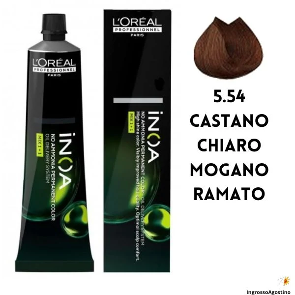 Inoa Tintura 60ml L'Oreal 5.54 Castano Chiaro Mogano Ramato