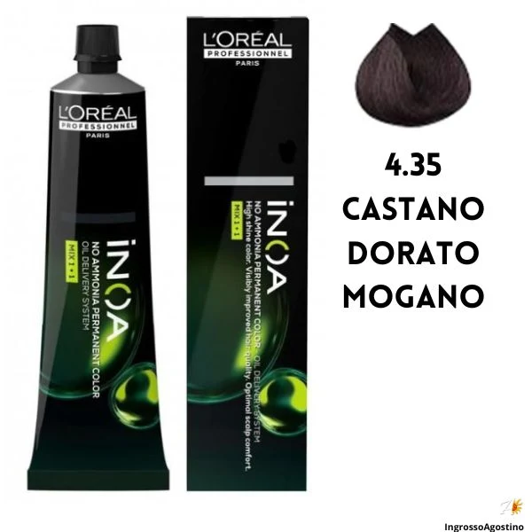 Inoa Tintura 60ml L'Oreal 4.35 Castano Dorato Mogano