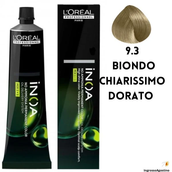 Inoa Tintura 60ml L'Oreal 9.3 Biondo Chiarissimo Dorato