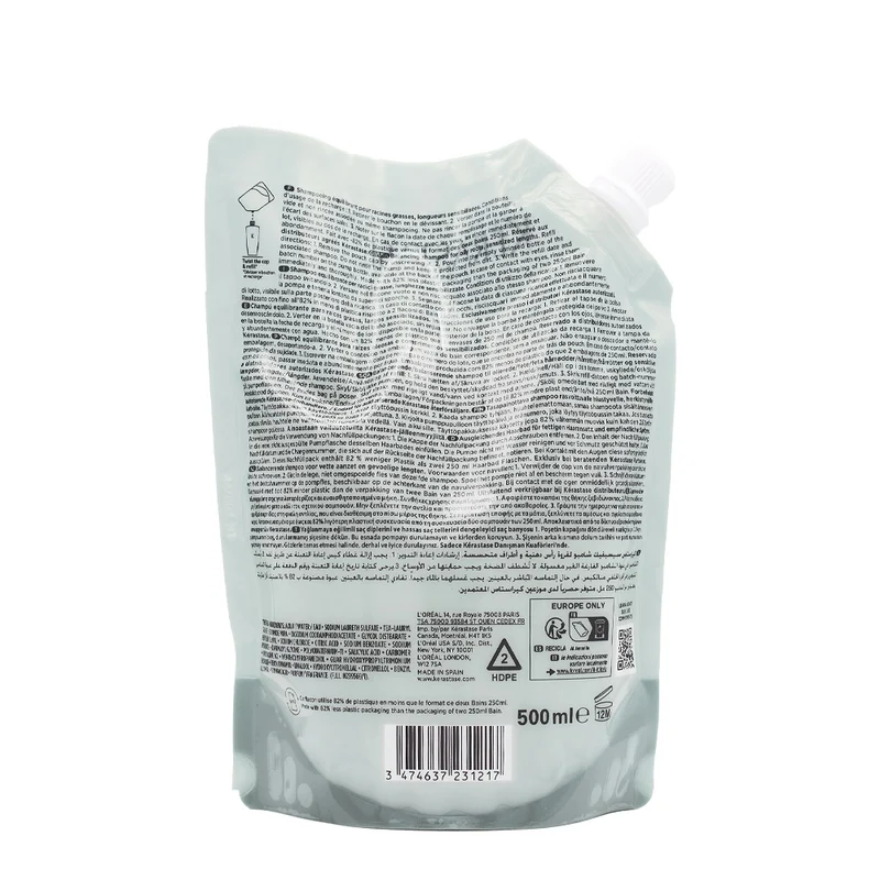 Kérastase Spécifique Bain Divalent Refill 500ml - eco ricarica shampoo capelli grassi