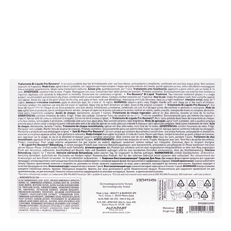 Dibi Milano Pro-Cellular 365 Trattamento Bi-Liquido Pro-Recovery 7x2ml