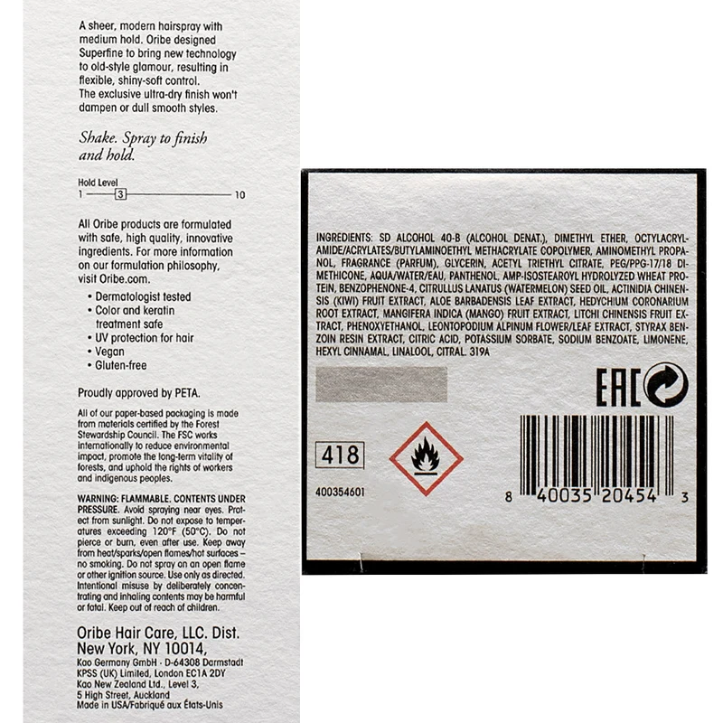 Oribe Superfine Hair Spray 300ml - lacca per capelli tenuta media