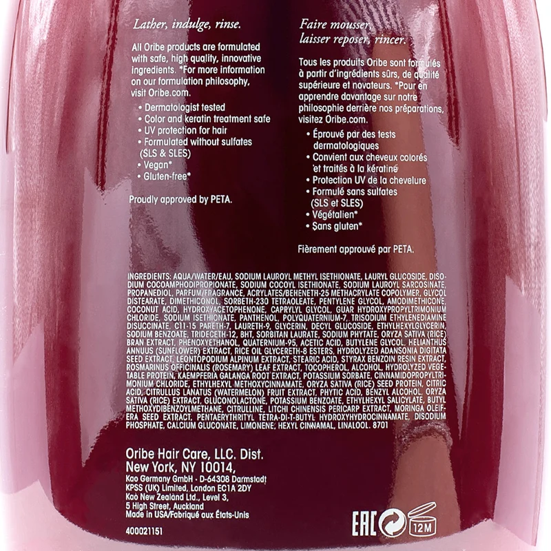 Oribe Shampoo For Beautiful Color 1000ml - shampoo capelli colorati