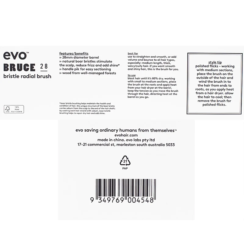 Evo Bruce 28mm Bristle Radial Brush - spazzola in setole