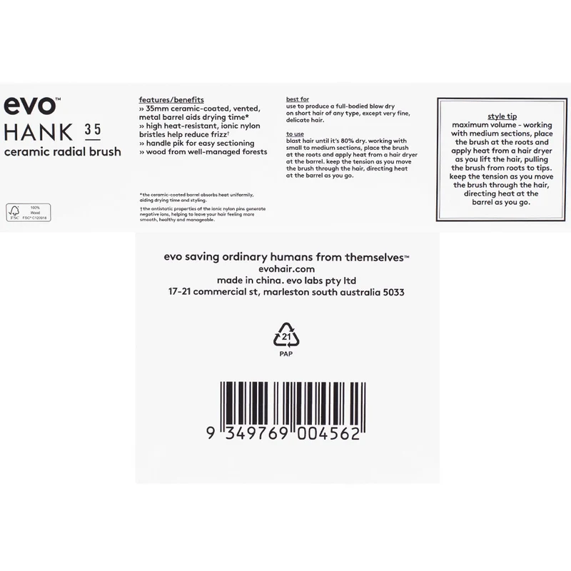 Evo Hank 35mm Ceramic Radial Brush - spazzola in ceramica