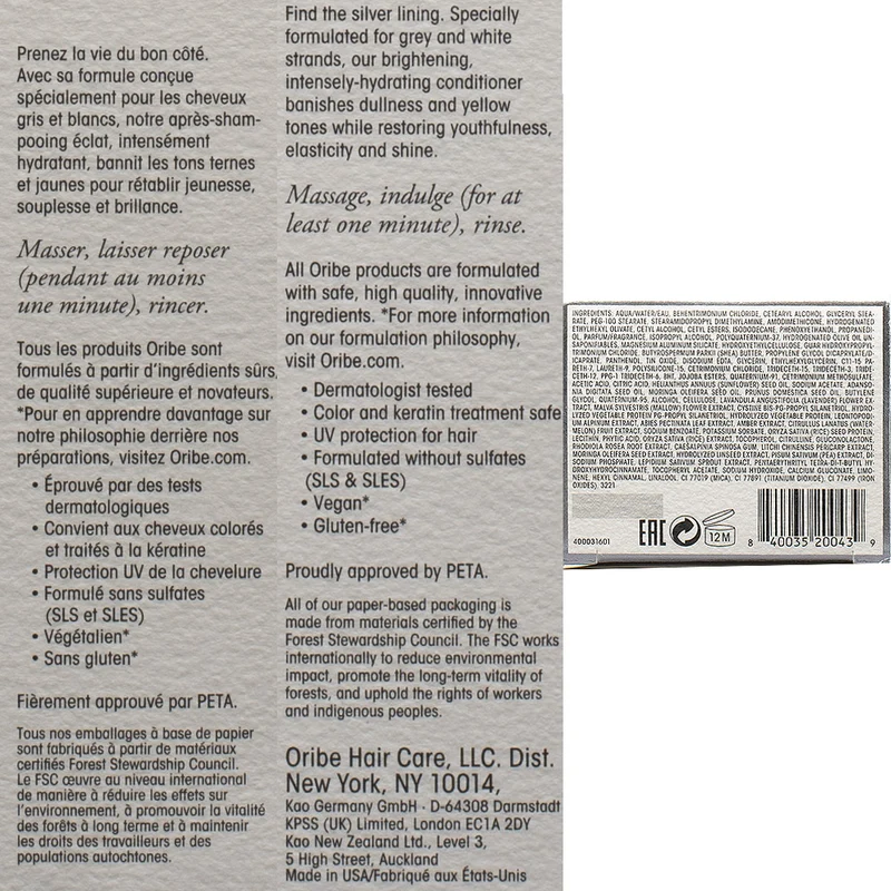 Oribe Silverati Conditioner 200ml - balsamo per capelli grigi bianchi