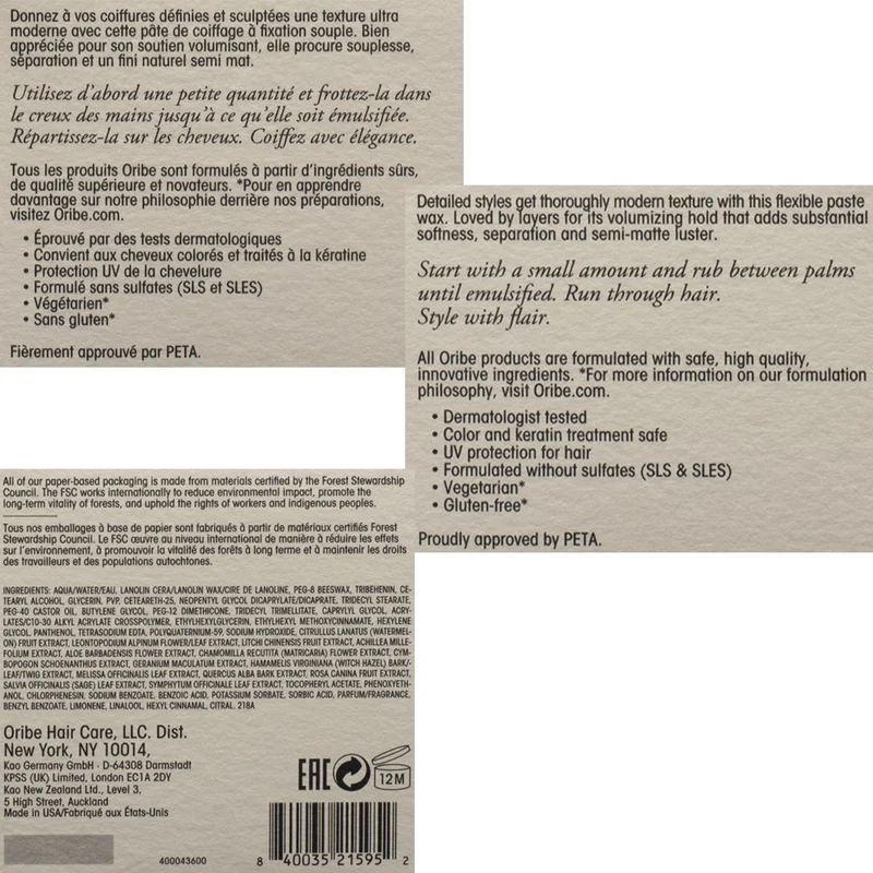 Oribe Rough Luxury Molding Wax 50ml - cera modellante