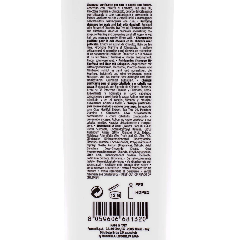 Framesi Morphosis Purifying Shampoo 250ml - shampoo anti-forfora