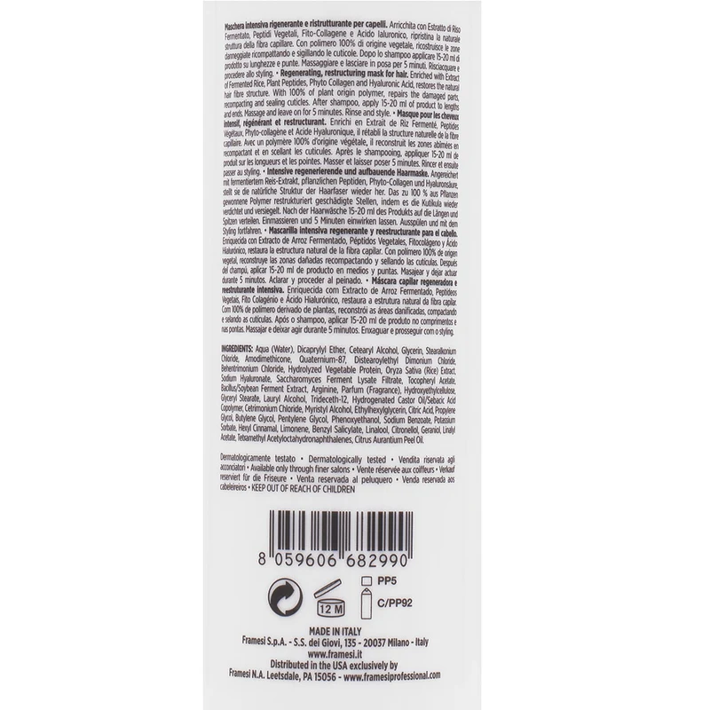 Framesi Morphosis Restructure Hair Beauty Elixir 150ml - maschera intensiva ristrutturante capelli danneggiati