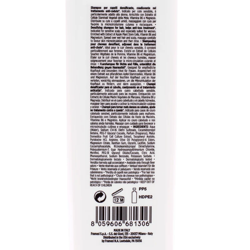 Framesi Morphosis Densifying Shampoo 250ml - shampoo densificante anticaduta