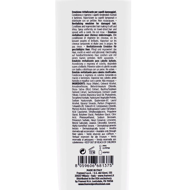 Framesi Morphosis Restructure Leave-In 150ml - emulsione ristrutturante capelli danneggiati