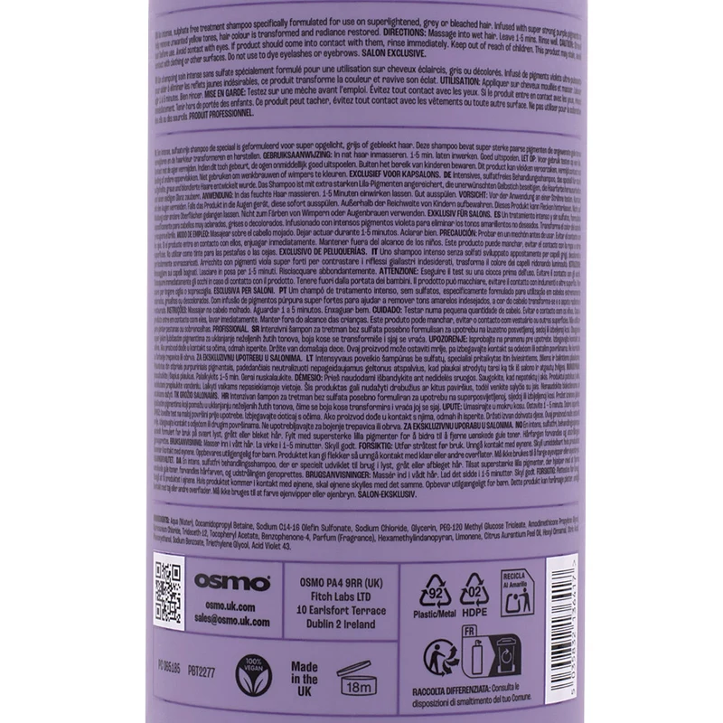 Osmo Super Silver No Yellow Shampoo 1000ml - shampoo antigiallo