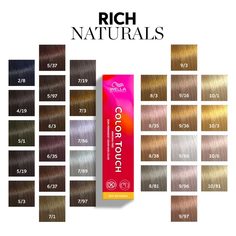 Wella Color Tocuh Rich Naturals 5/19 Castano Chiaro Cenere Cendrè 60ml - colorazione semipermanente senza ammoniaca