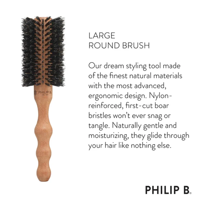 Philip B Large Round Hairbrush 59mm - spazzola