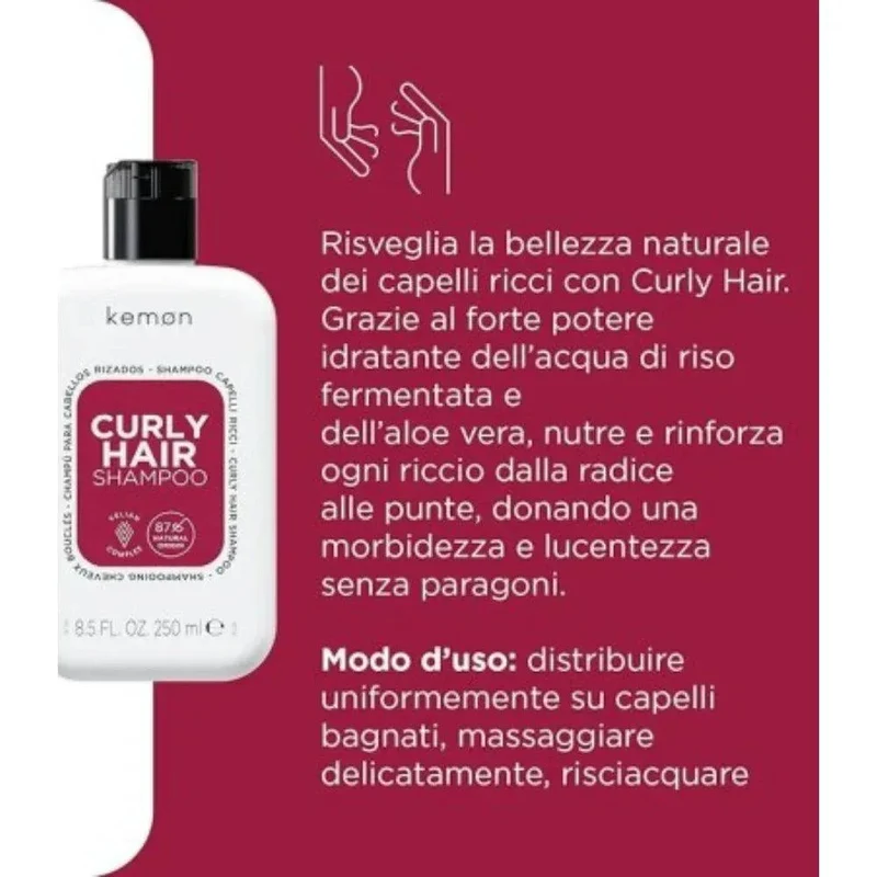 Kemon Curly Hair Shampoo capelli ricci 200ml