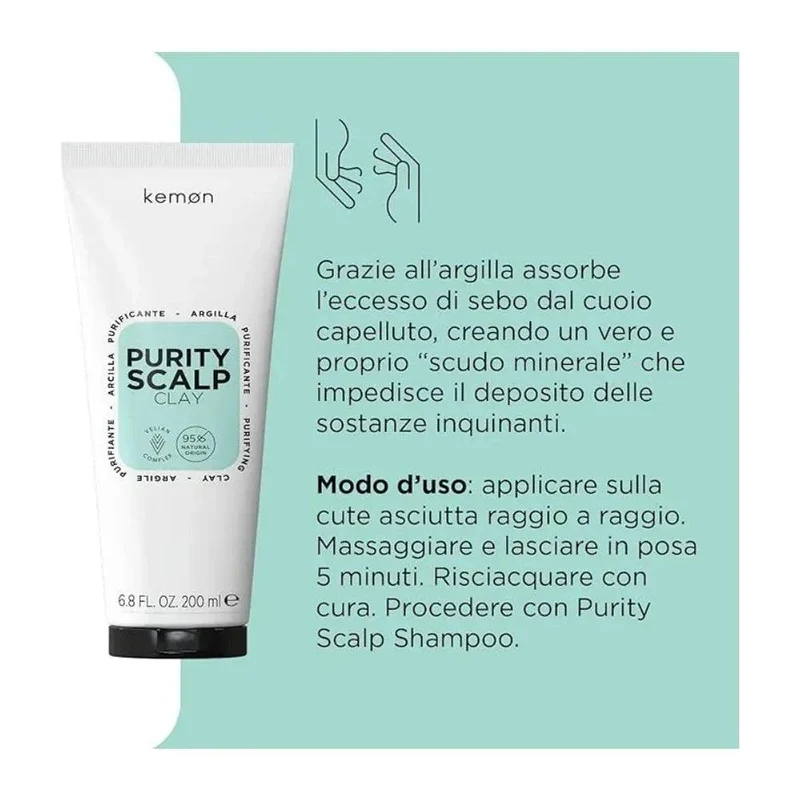 Kemon Purity Scalp Clay argilla purificante 200ml