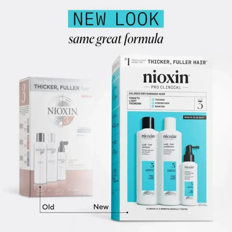 Nioxin System Kit 3 capelli colorati con assottigliamento lieve