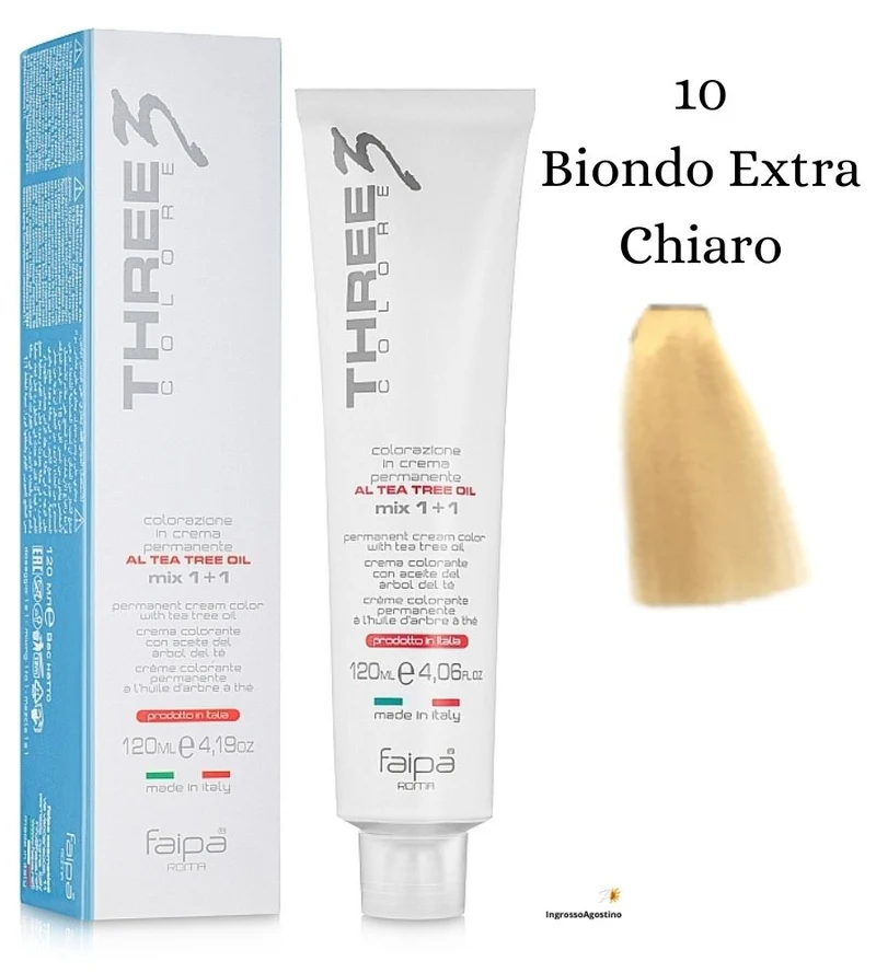 Three3 Colore Tintura 120ml 10 Biondo Extra Chiaro FAIPA