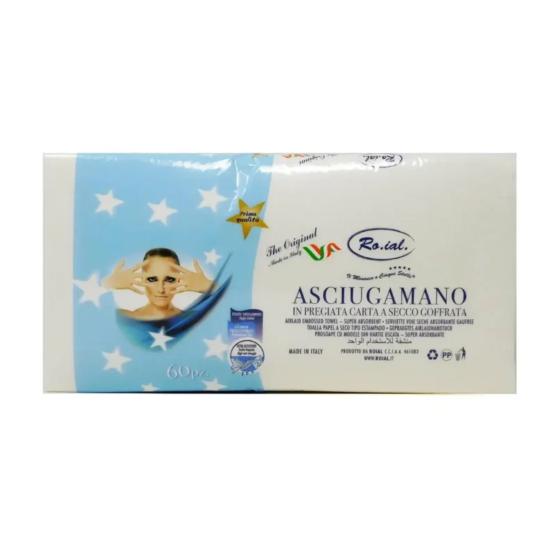 ROIAL ASCIUGAMANO 35X67 GOFFRATO 60PZ ASC2176