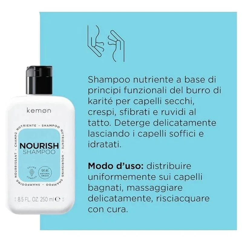 Kemon Nourish Shampoo capelli secchi 250ml