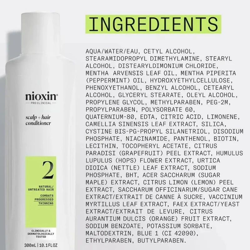 Nioxin System 2 Conditioner capelli naturali con assottigliamento avanzato