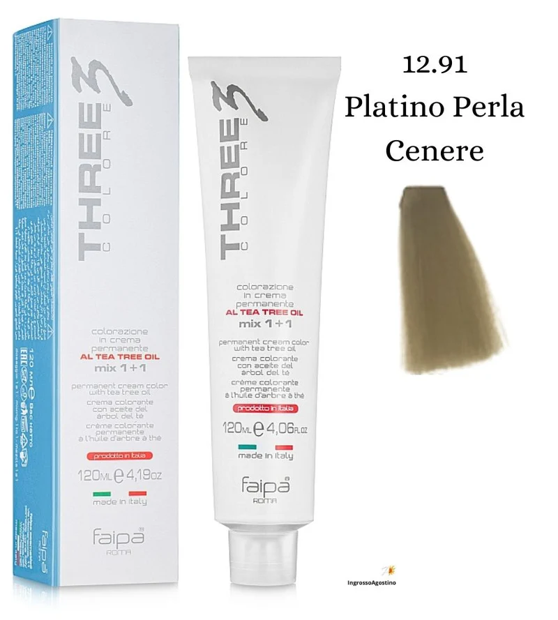 Three3 Colore Tintura Faipa 120ml 12.91 Platino Perla Cenere