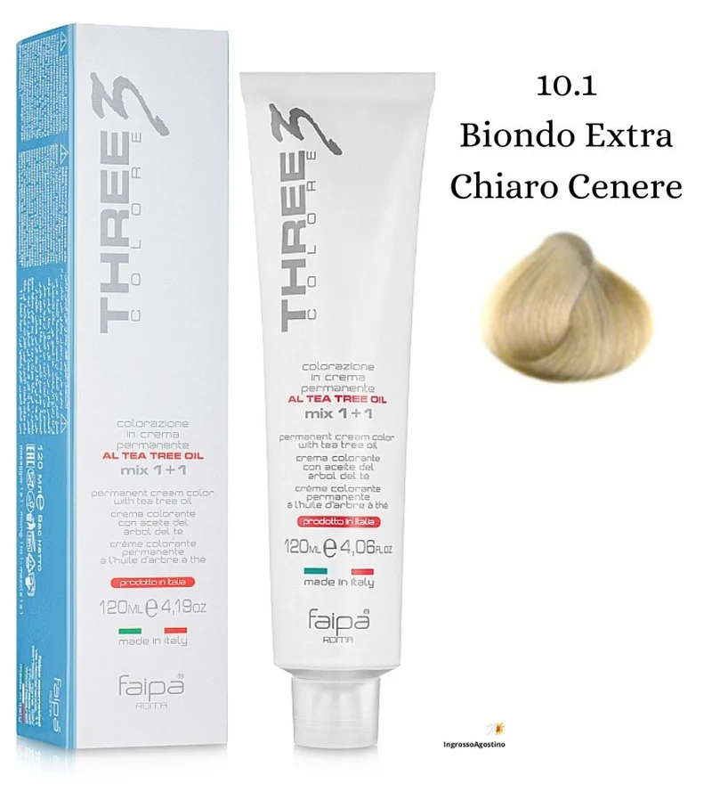 Three3 Colore Tintura Faipa 120ml 10.1 Biondo Extra Chiaro Cenere