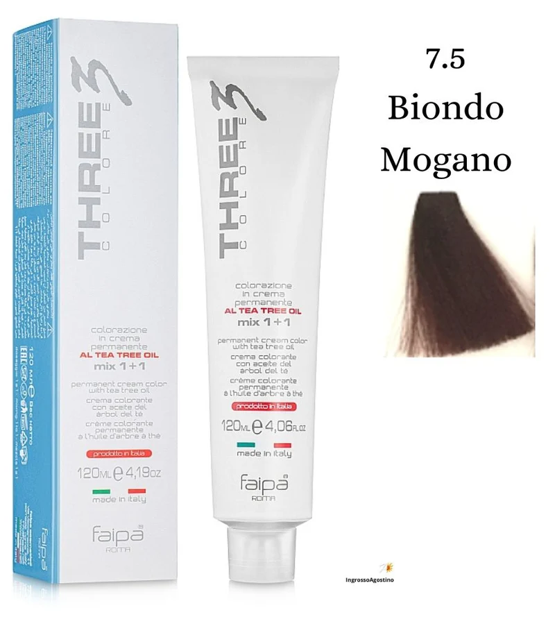 Three3 Colore Tintura 120ml Faipa 7.5 Biondo Mogano